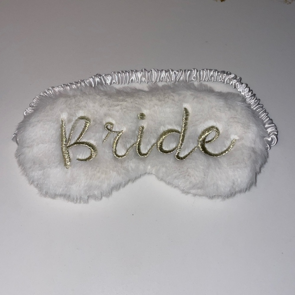 White Bride Sleeping Mask with Metallic embroidery | OS
